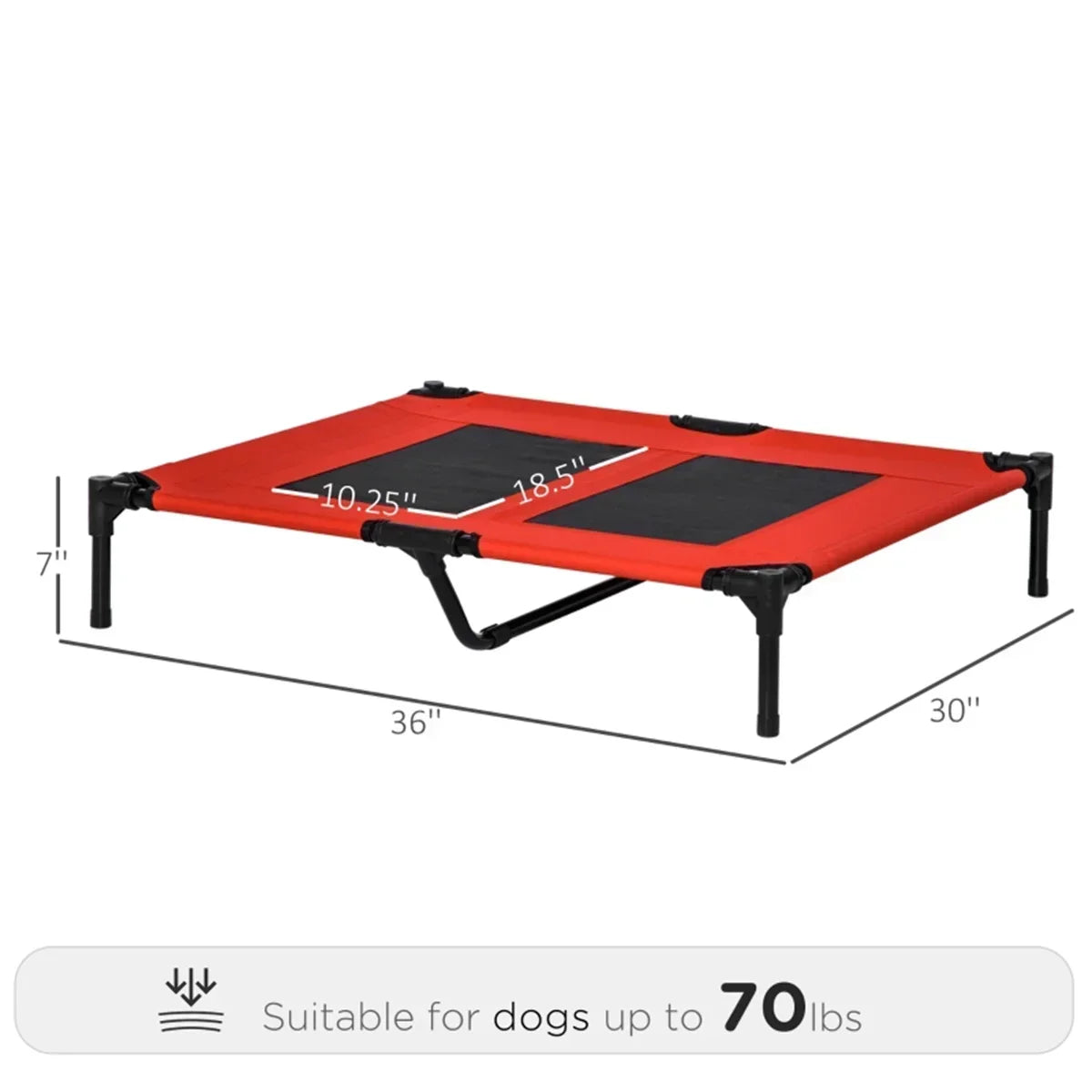 Moisture Proof Dog Bed With Breathable Mesh And Steel Frame