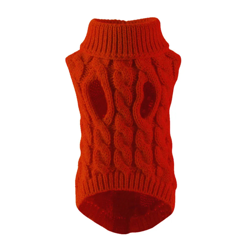 Dog Knitted Sweater Winter Coat For Small Pets Cozy Warm