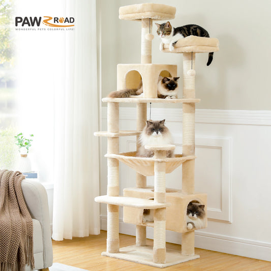 PEQULTI Multi Level Cat Tree Tower With Scratching Posts