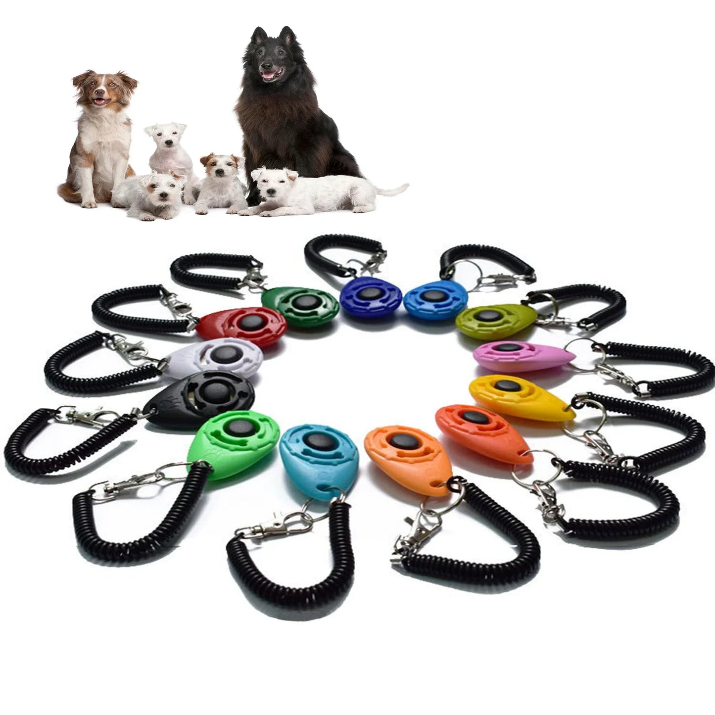 2-In-1 Dog Training Clicker With Adjustable Wrist Strap
