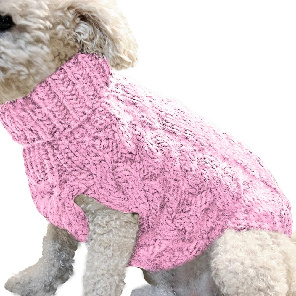 Dog Knitted Sweater Winter Coat For Small Pets Cozy Warm