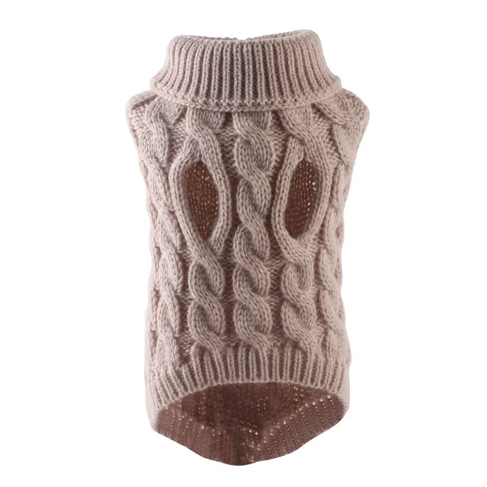 Dog Knitted Sweater Winter Coat For Small Pets Cozy Warm