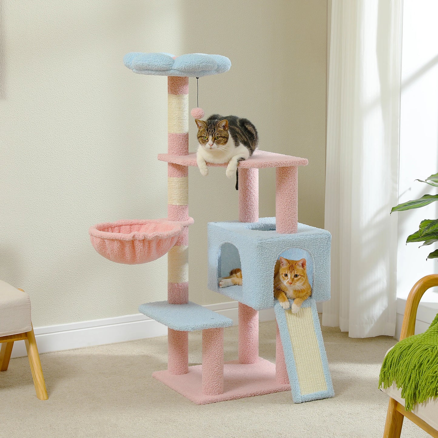 PAWZ Road Flower Cat Tree Multi Level Sisal Scratching Tower