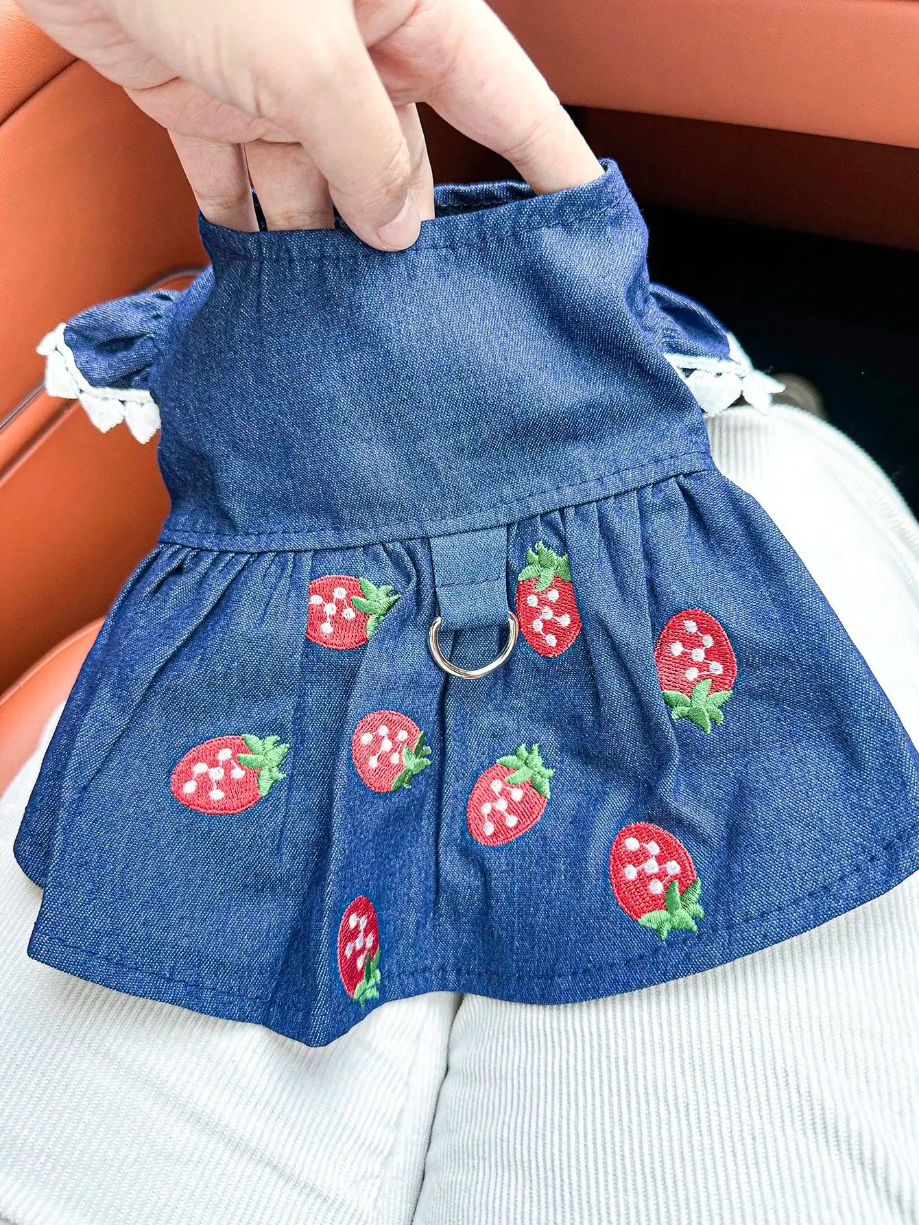 Pet Strawberry Dress for Small Dogs and Cats Cute Outfit