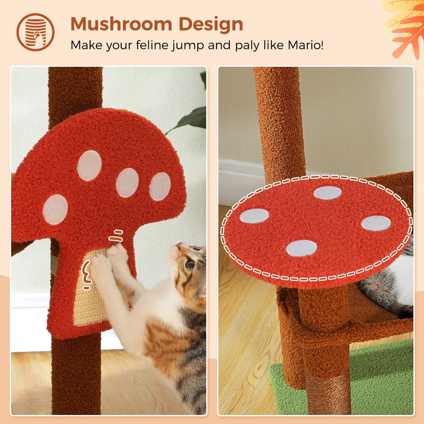 PAWZ Road Multi Level Cat Tree With Scratching Posts And Condo