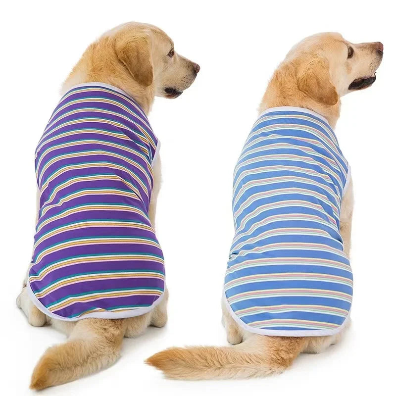 Summer Dog Sleeveless Vest And Pajamas, Polyester Pet Wear