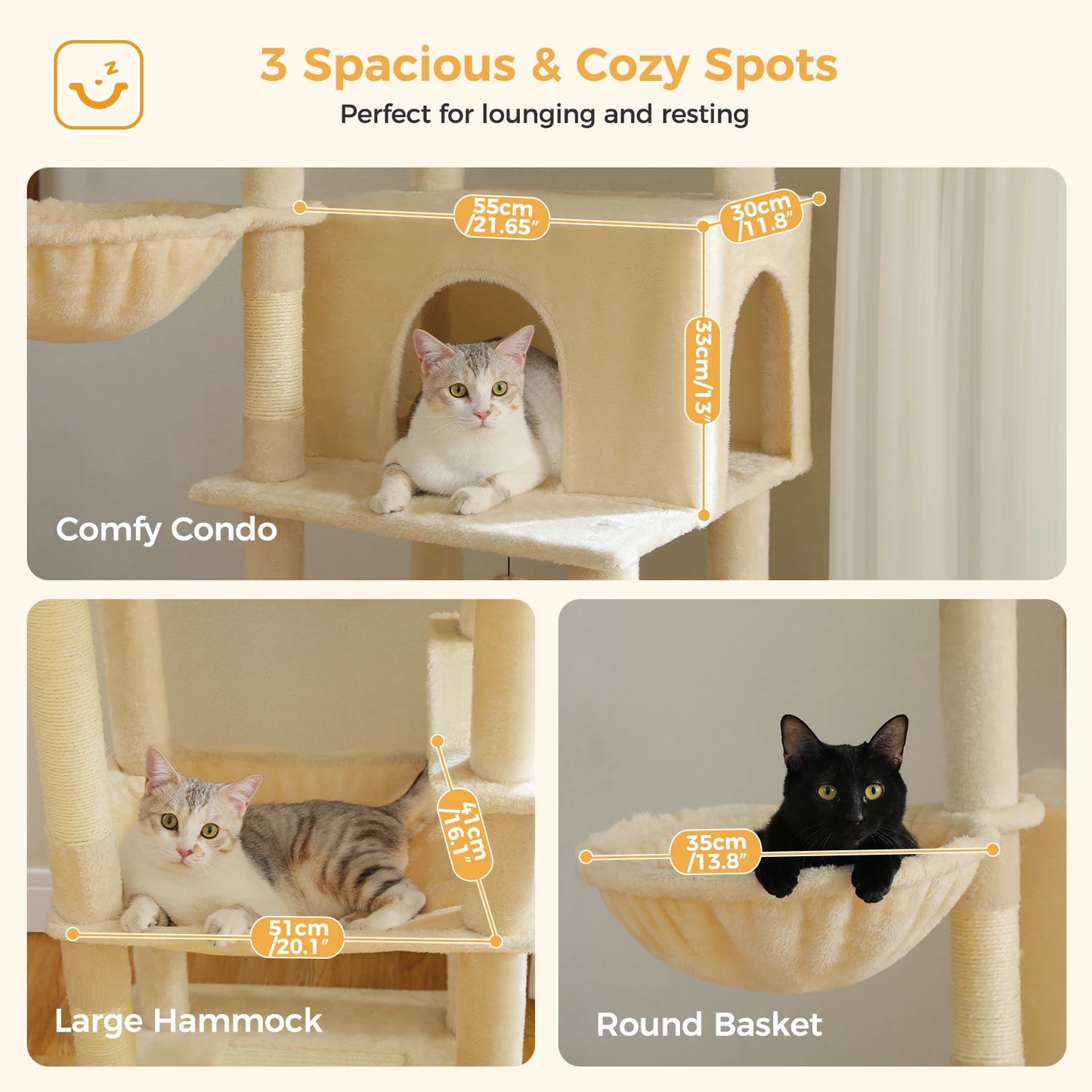 PAWZ Road Large Cat Tree With Multi-Level Towers Scratching Posts