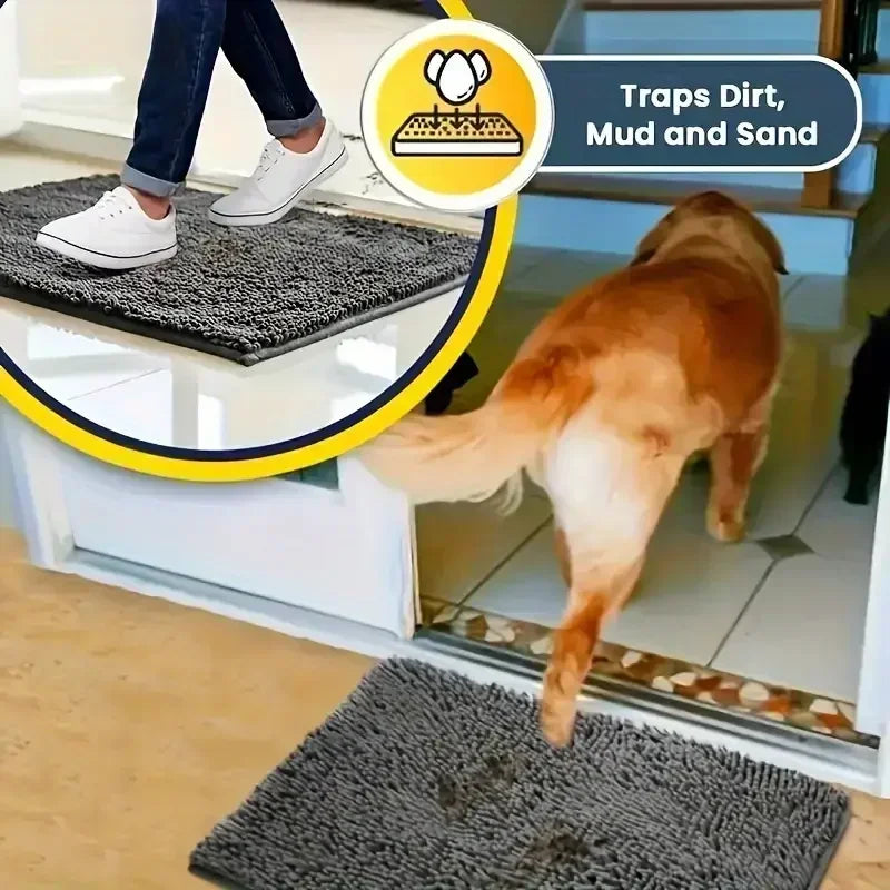 Dog Doormats Muddy Paws Absorbent Non Slip Microfiber Mat