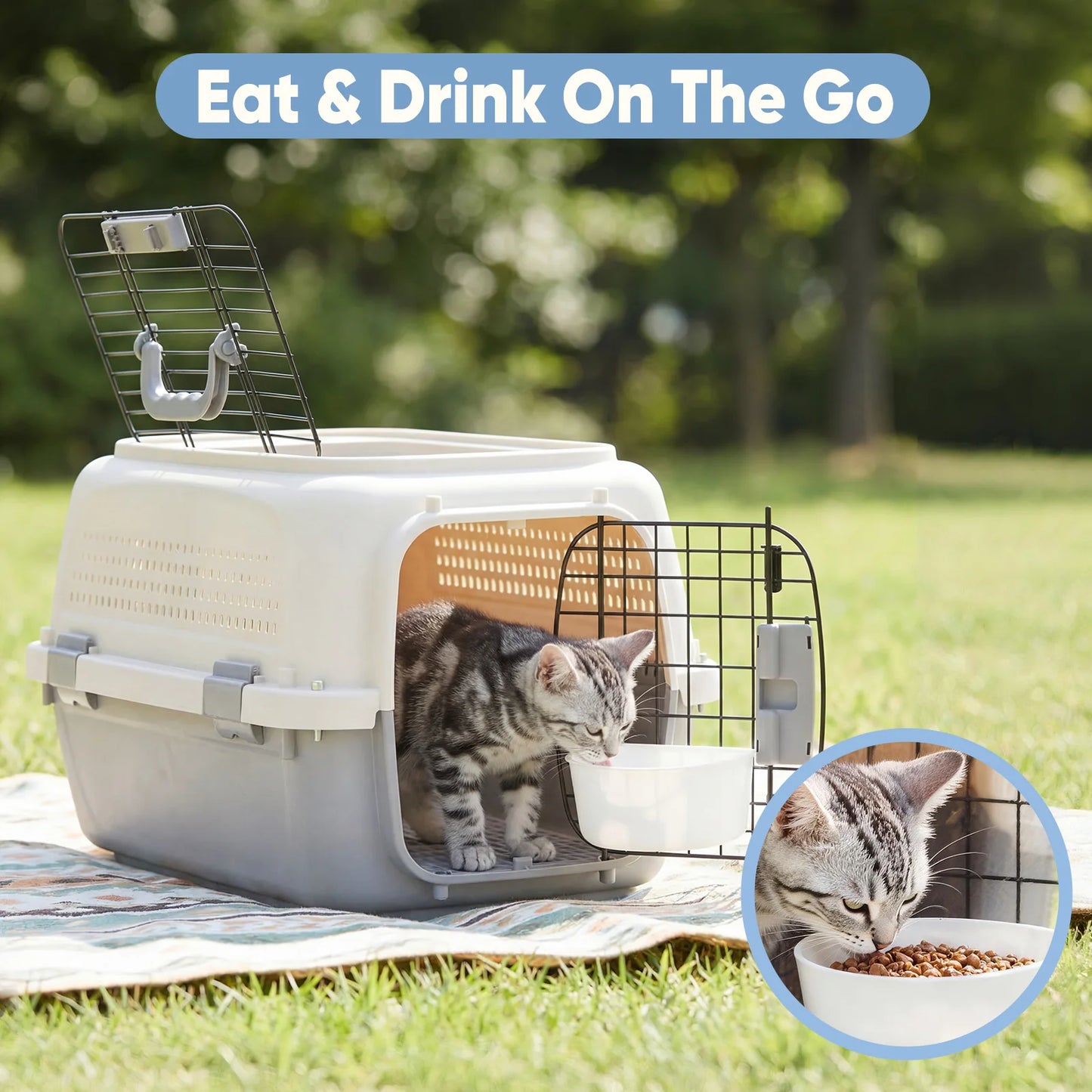 Small Pet Carrier For Dogs And Cats With Front Top Load Door