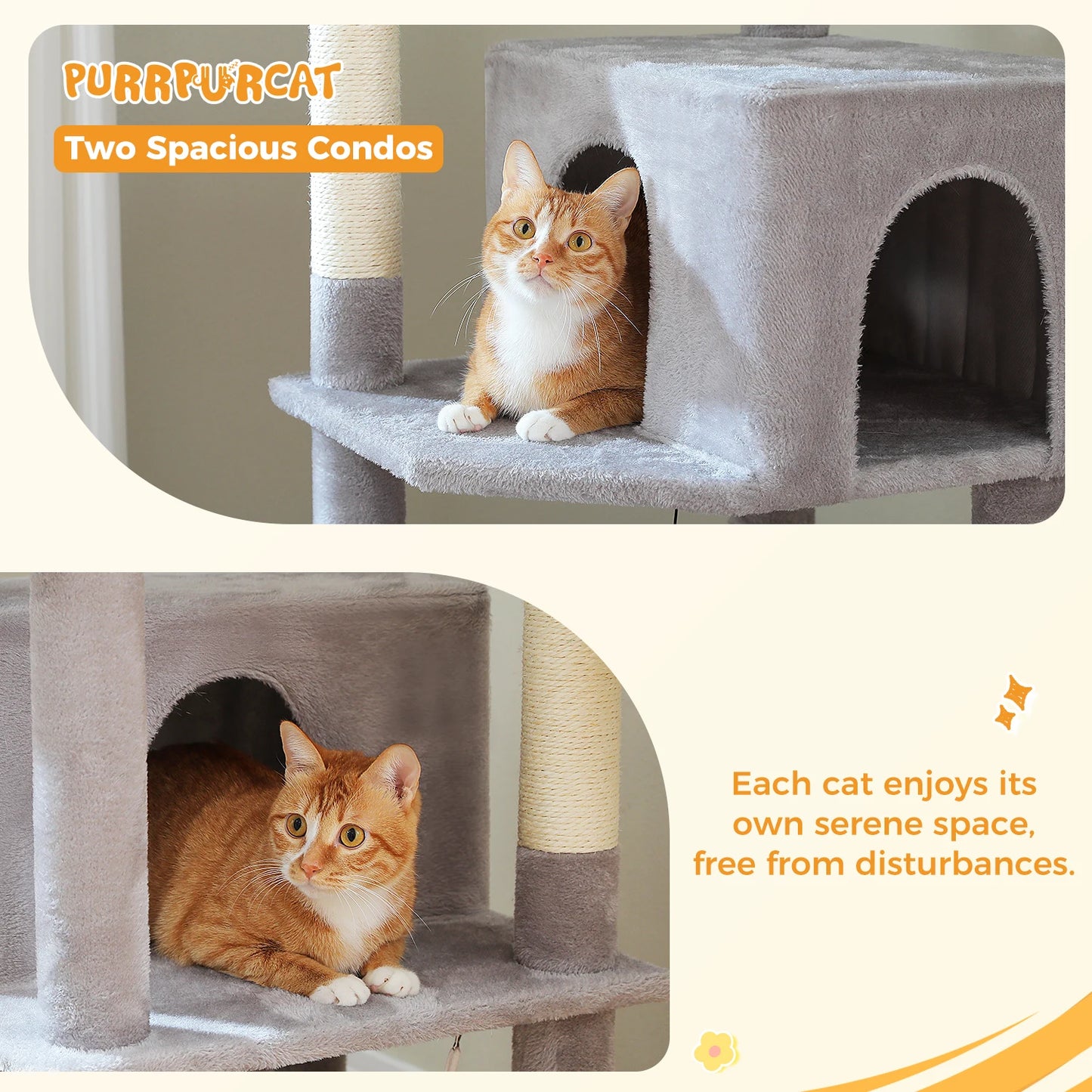 PAWZ Road Multi-Level Cat Tree For Cats With Scratching Posts