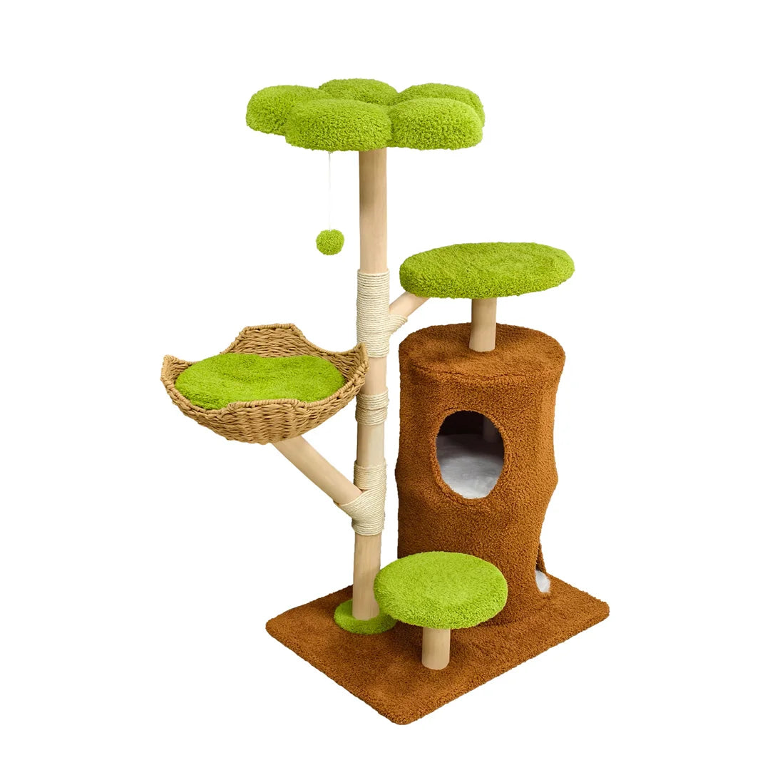 BINGOPAW Cat Tree Tower With Hideaways, Platforms, Sisal Rope