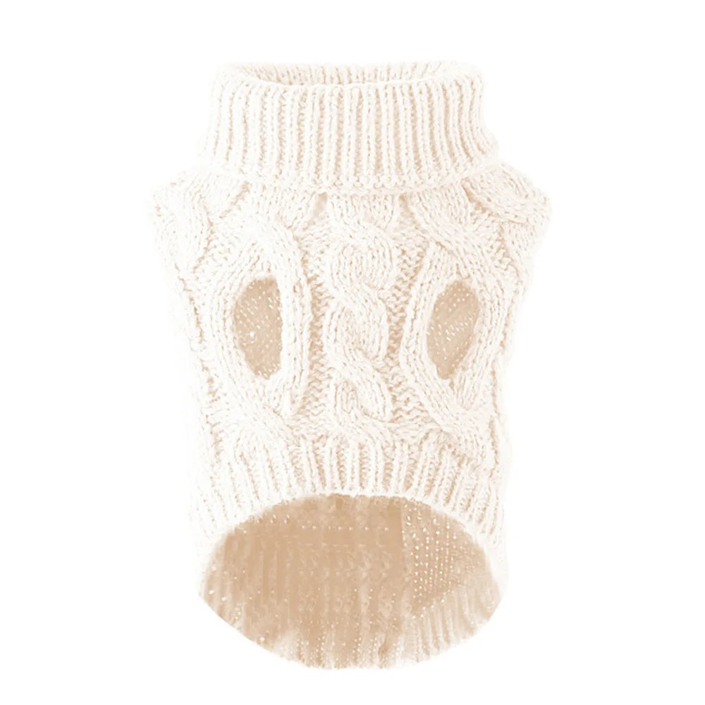 Dog Knitted Sweater Winter Coat For Small Pets Cozy Warm