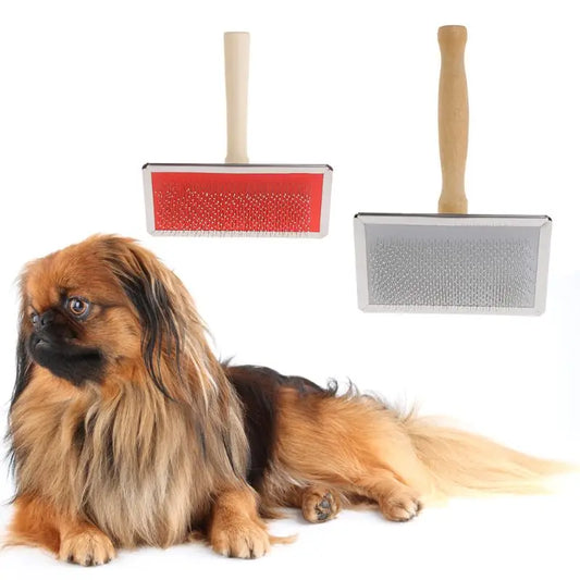 Pet Grooming Comb With Wood Handle Slicker For Pets