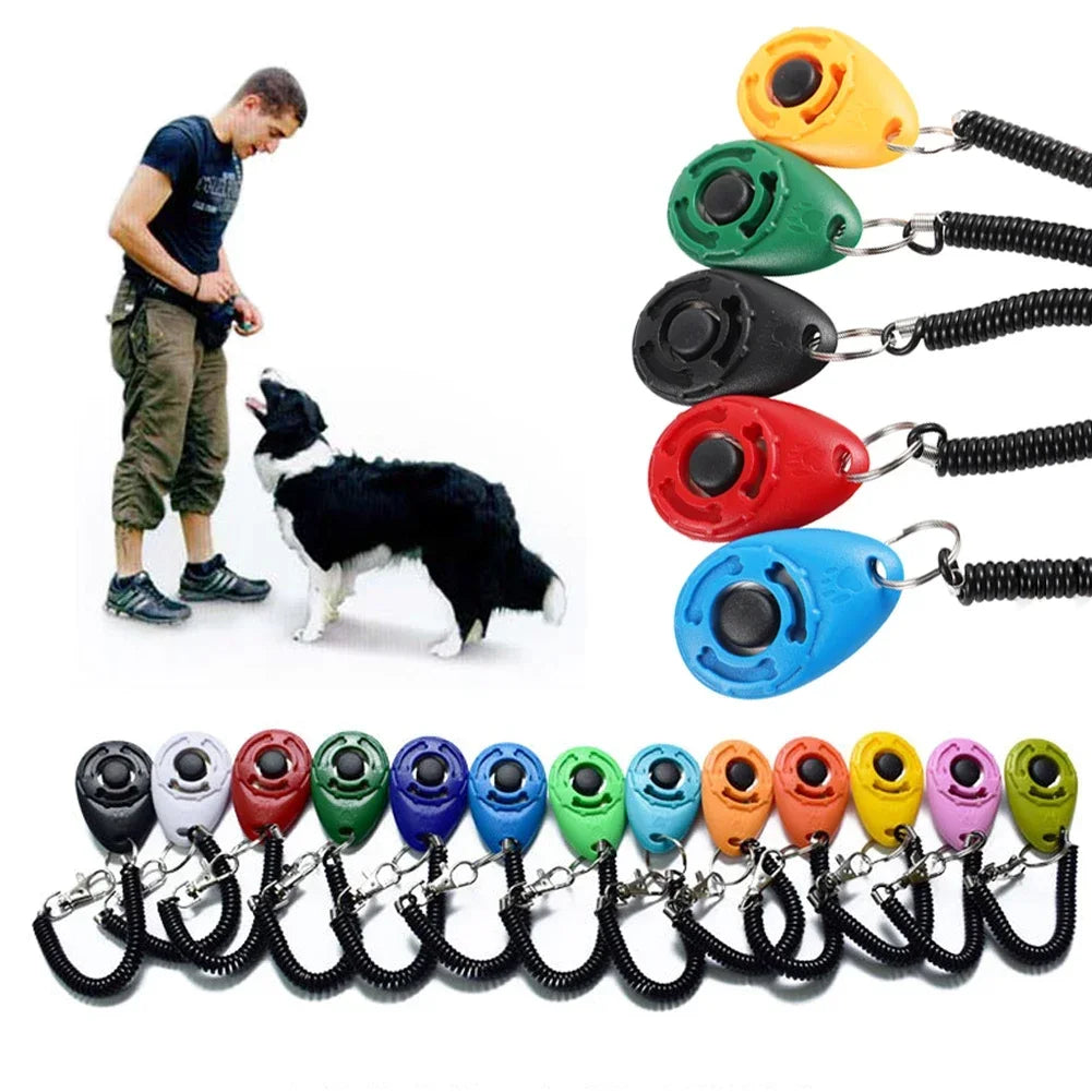 2-In-1 Dog Training Clicker With Adjustable Wrist Strap