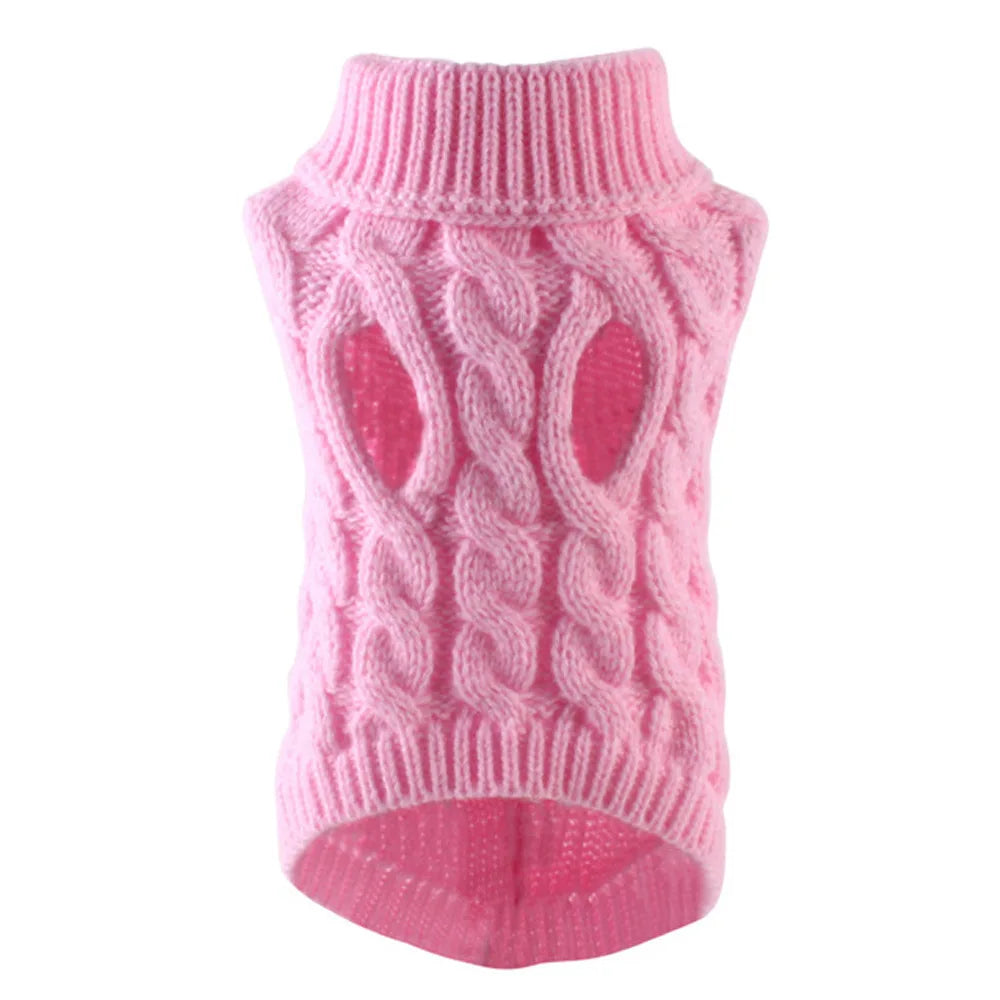 Dog Knitted Sweater Winter Coat For Small Pets Cozy Warm