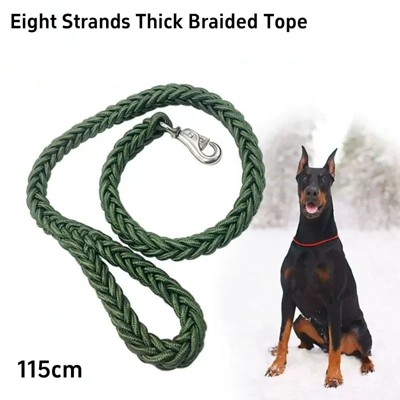 Nylon Braided Dog Leash Traction Rope Bulldog Rottweiler